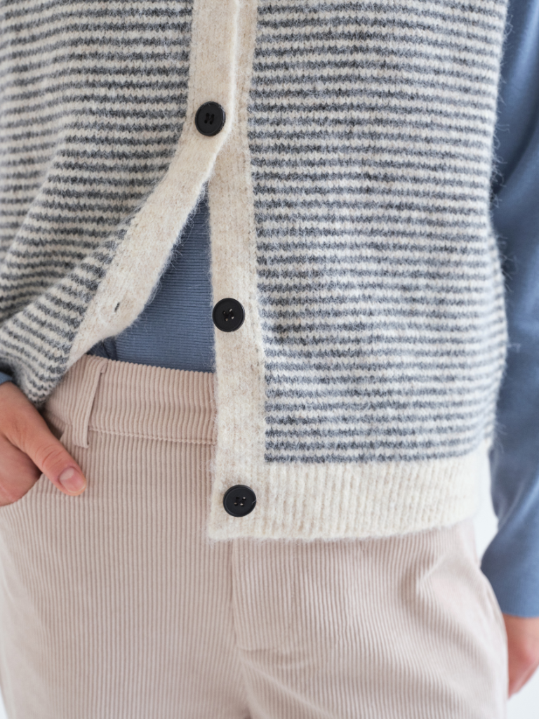 Mimi Grey and White Vest