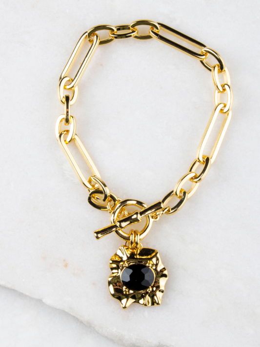 Claudia Chunky Paperlink  Charm Bracelet