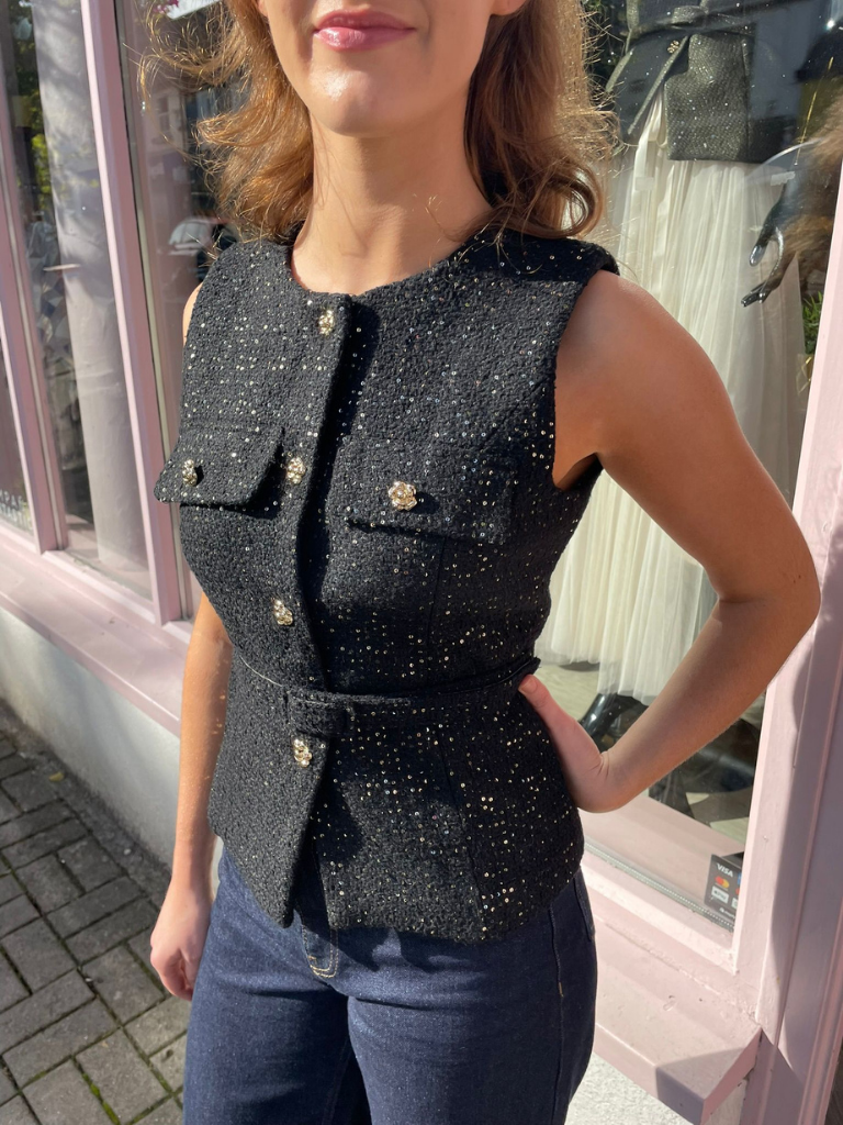 Jackie Waistcoat Black