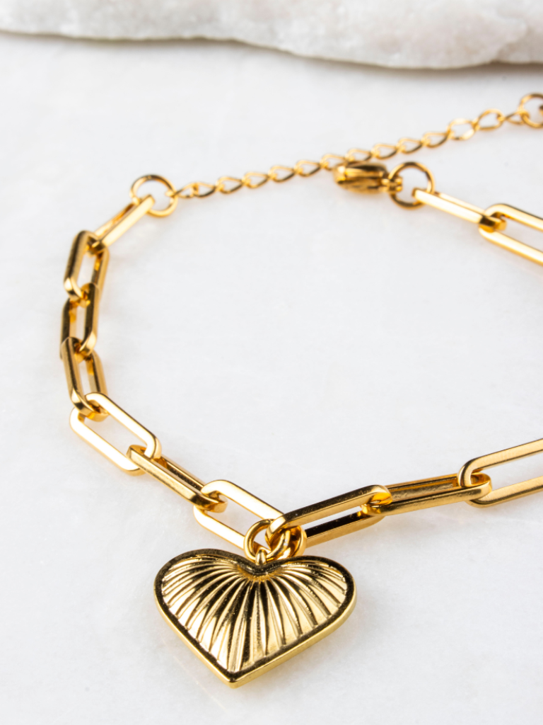 Crystal Ridge Heart Charm