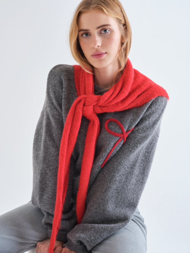 Rochelle Red Triangular Scarf