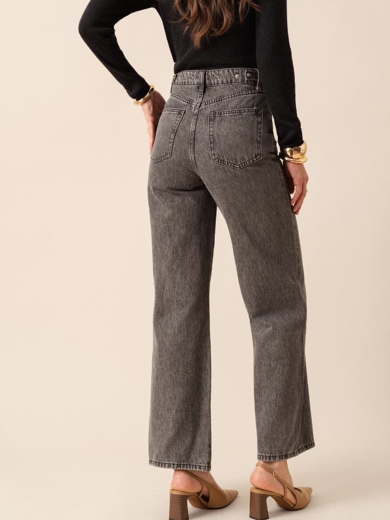 Archie Grey Denim Straight Leg