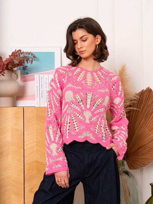 Maya Hot Pink  Crochet