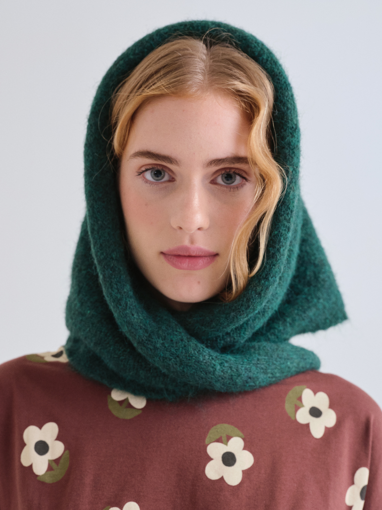 Rochelle Dark Green Triangular Scarf