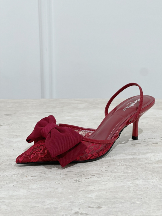 Lace Slingback Heel