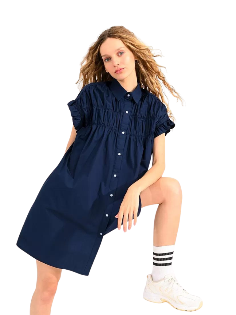 Navy Shirt Dress