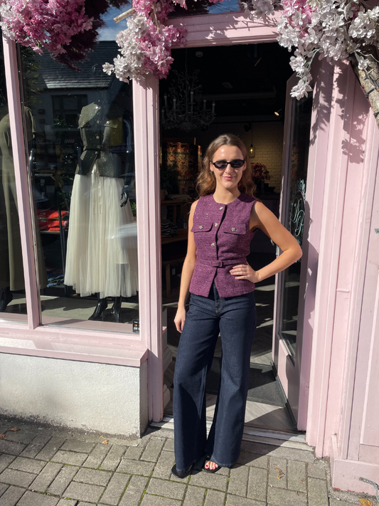Hayley Waistcoat Aubergine