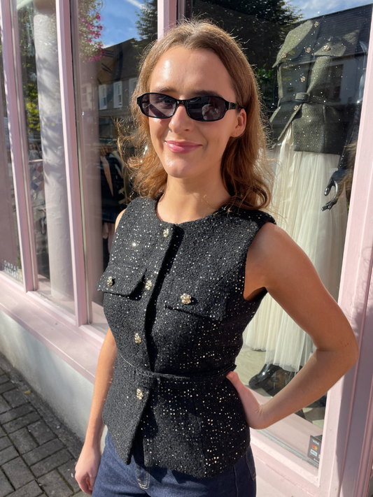 Jackie Waistcoat Black