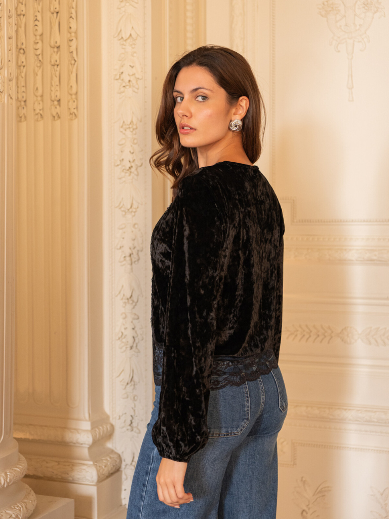 Catherine Lace Black Top