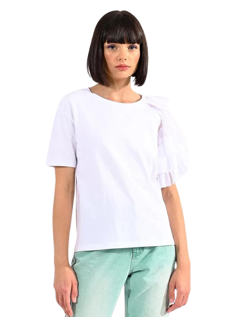 Belle Top with Ruffles One Shoulder