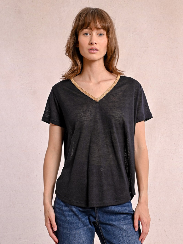 Iridescent Vneck Tee