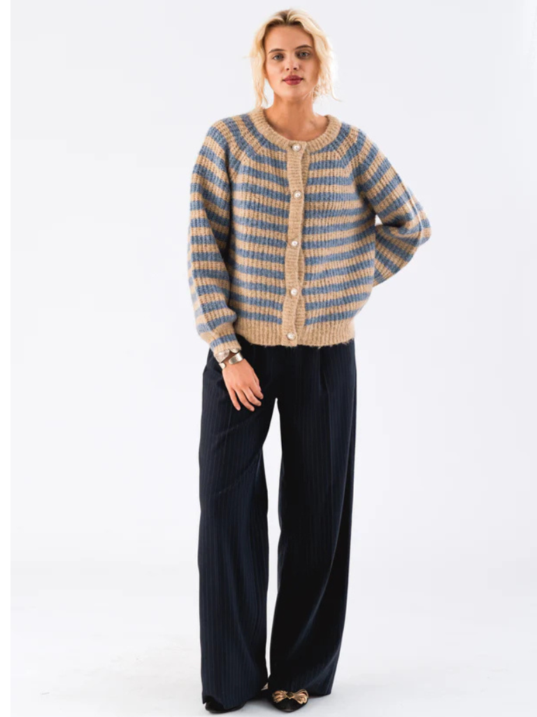 NovaLL Cardigan Blue Stripe