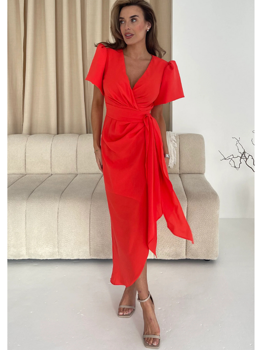 Drew Wrap Midi Dress