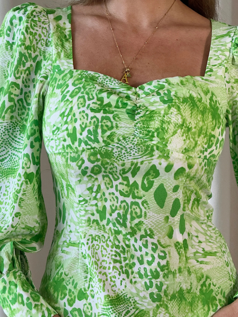 Loraine Lime Mini Dress