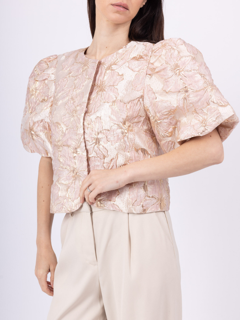 Fia Blush Crop Blazer