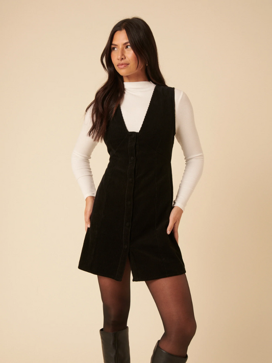 Gianna Cord pinafore mini dress