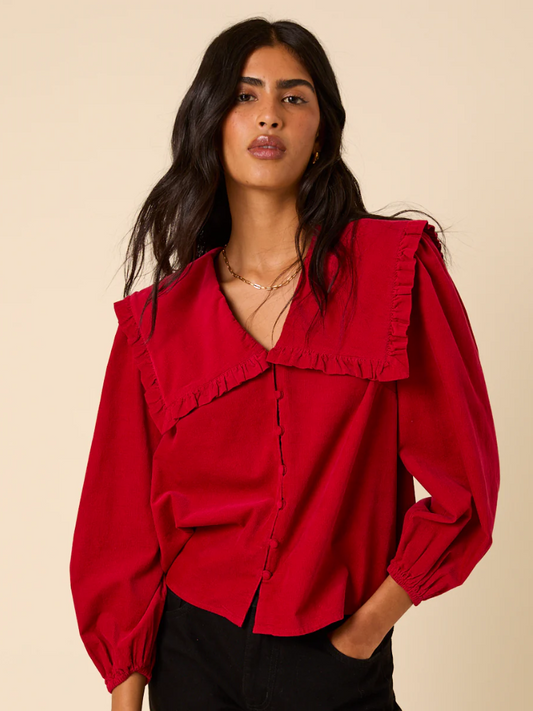 Elouise Red Cord Blouse