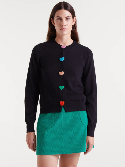 Black Heart Knit Cardigan