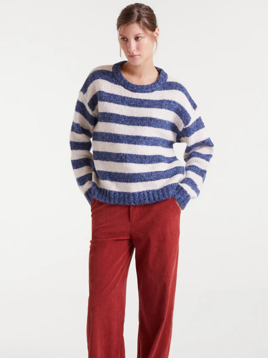 Navy stripe jumper