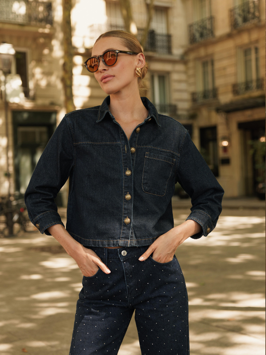 Calista shirt - dark denim