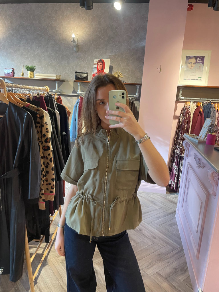 Gracie Utility Shirt  - Khaki