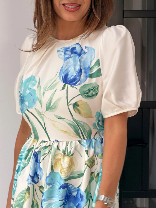 Janet Floral Dress Blue
