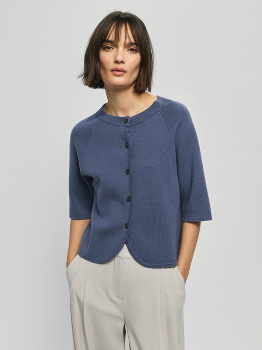 Aubrey East 2/4 Cardigan - Indigo