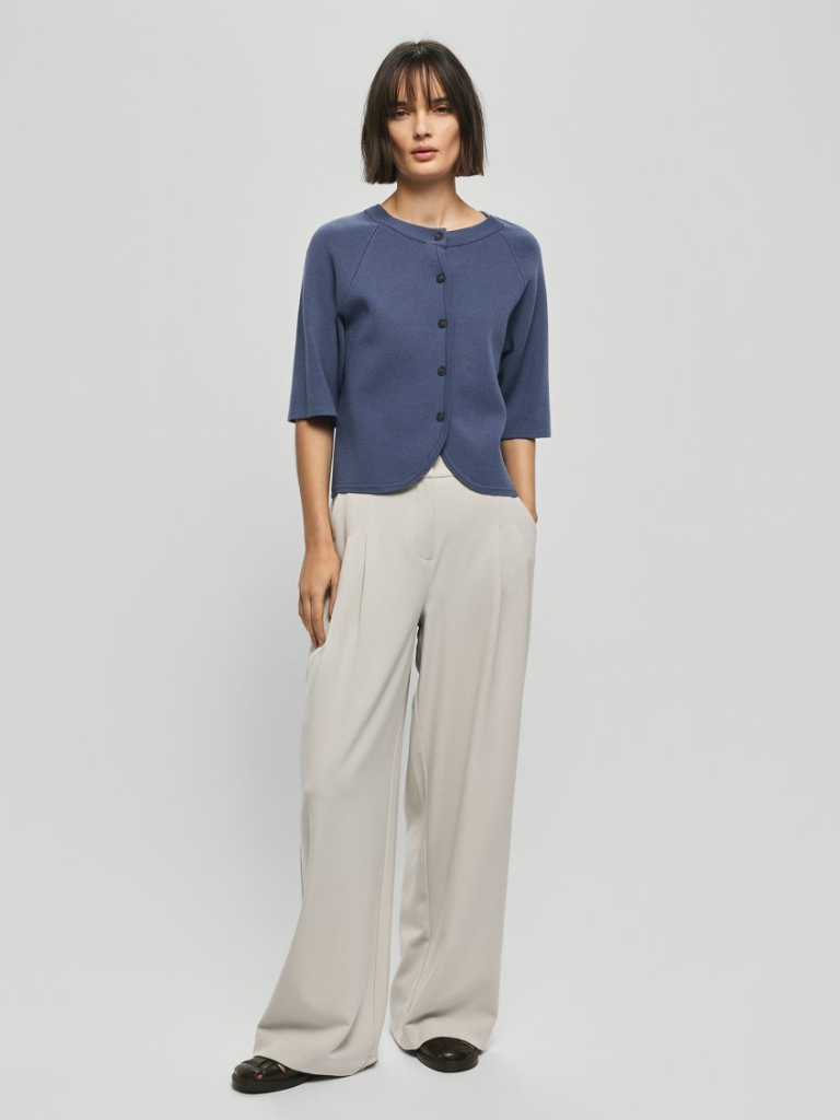 Aubrey East 2/4 Cardigan - Indigo