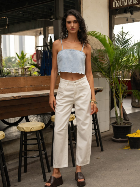 Brandy Balloon Leg Jeans - White