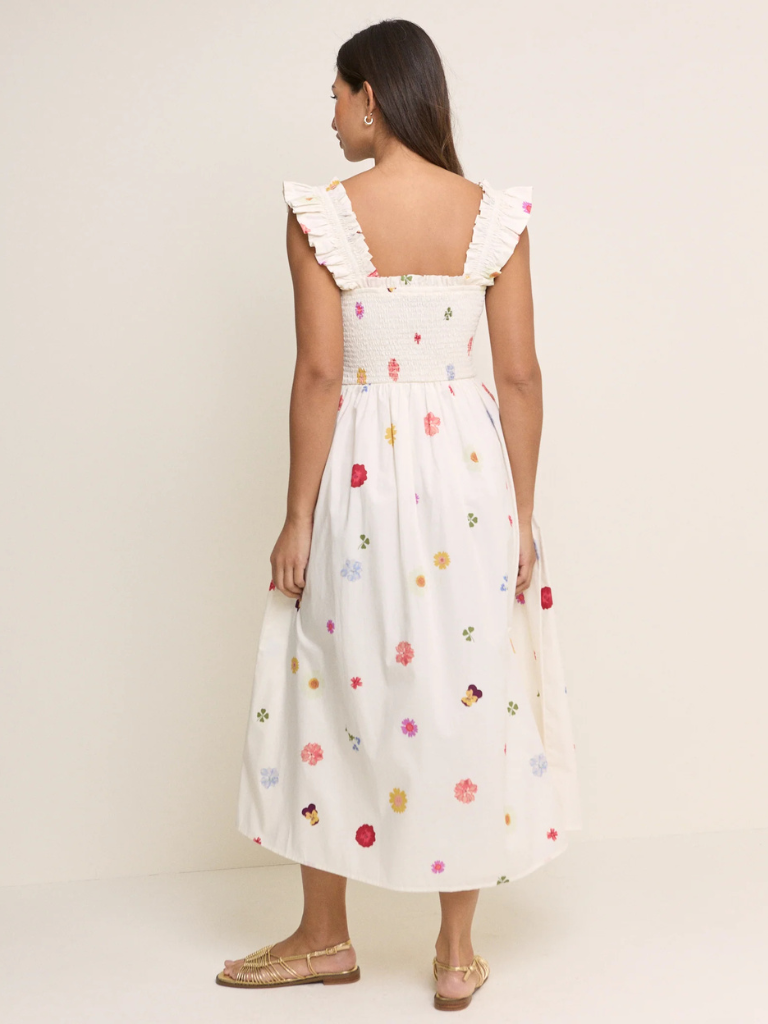 Christina Shirred Midi Dress