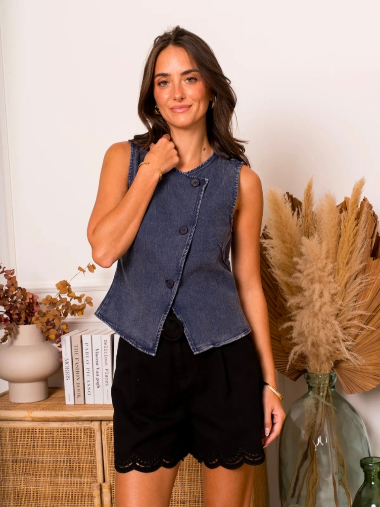Rio Denim Navy Waistcoat