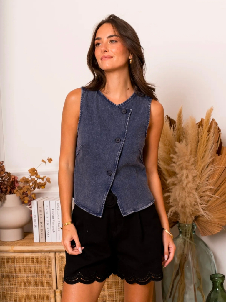 Rio Denim Navy Waistcoat