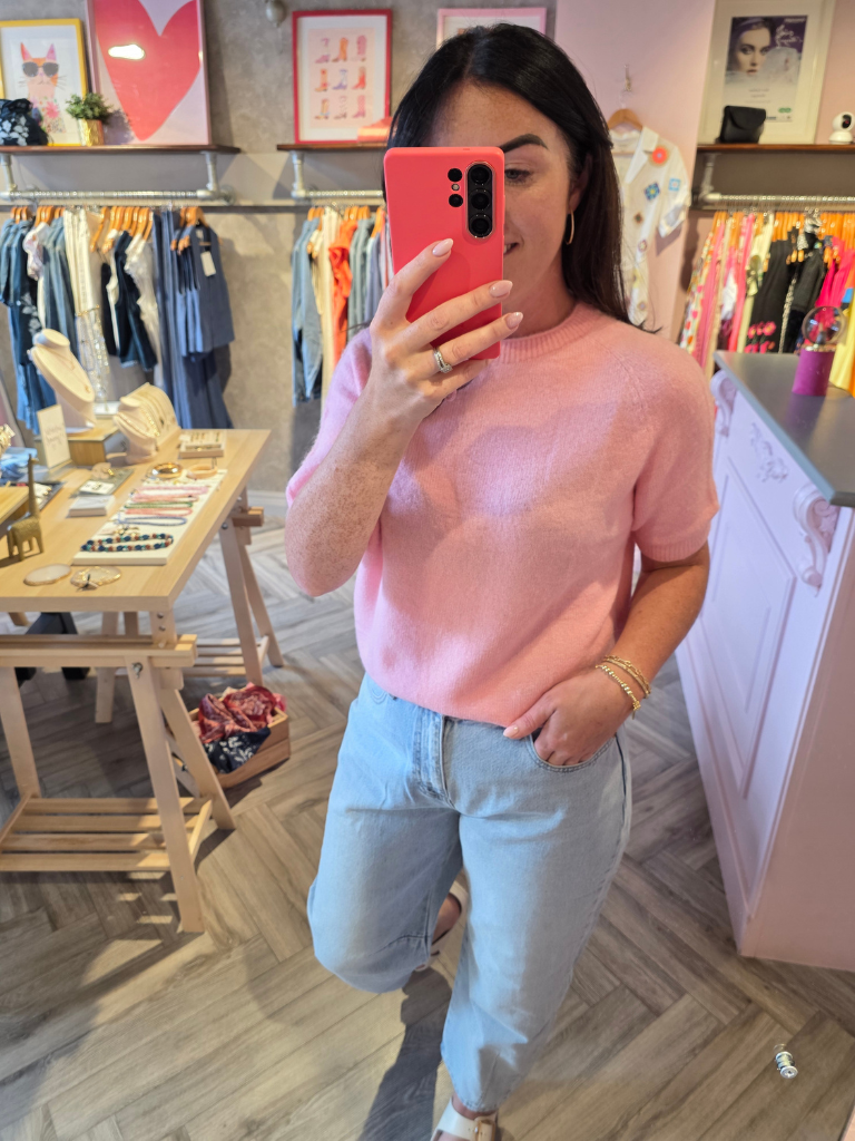 Claire Baby Pink Alpaca Blend Knit