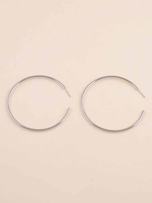 Eva Silver Hoop