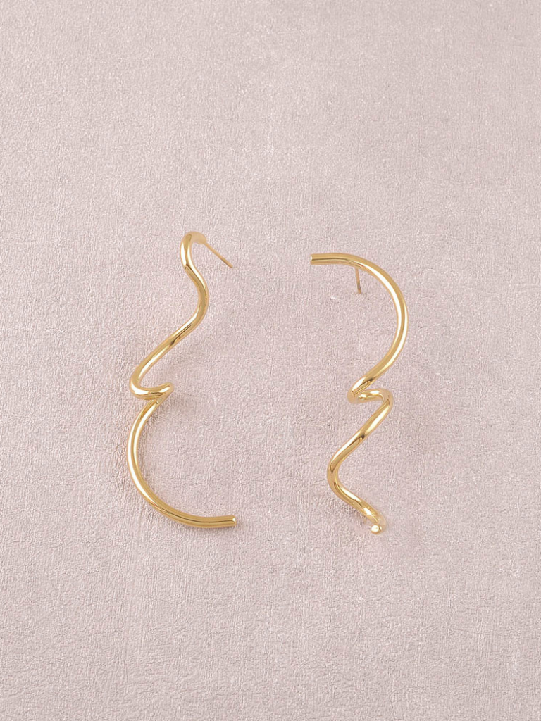 Carla Swirl Earring Gold