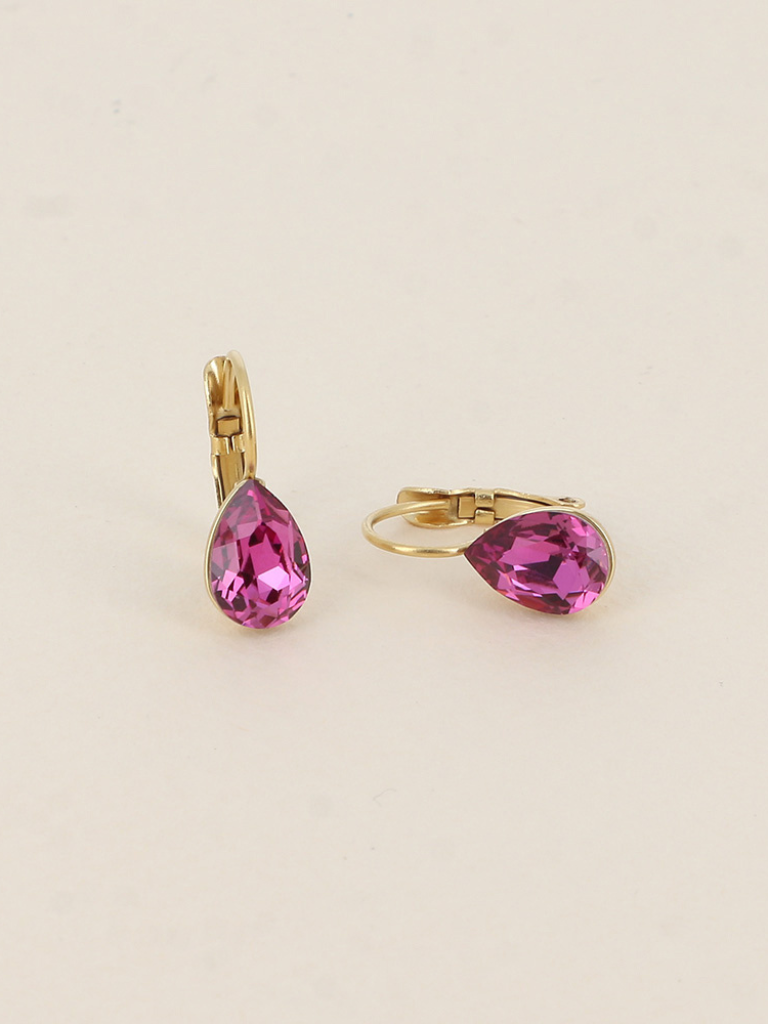 Clara Pink Gem Earrings