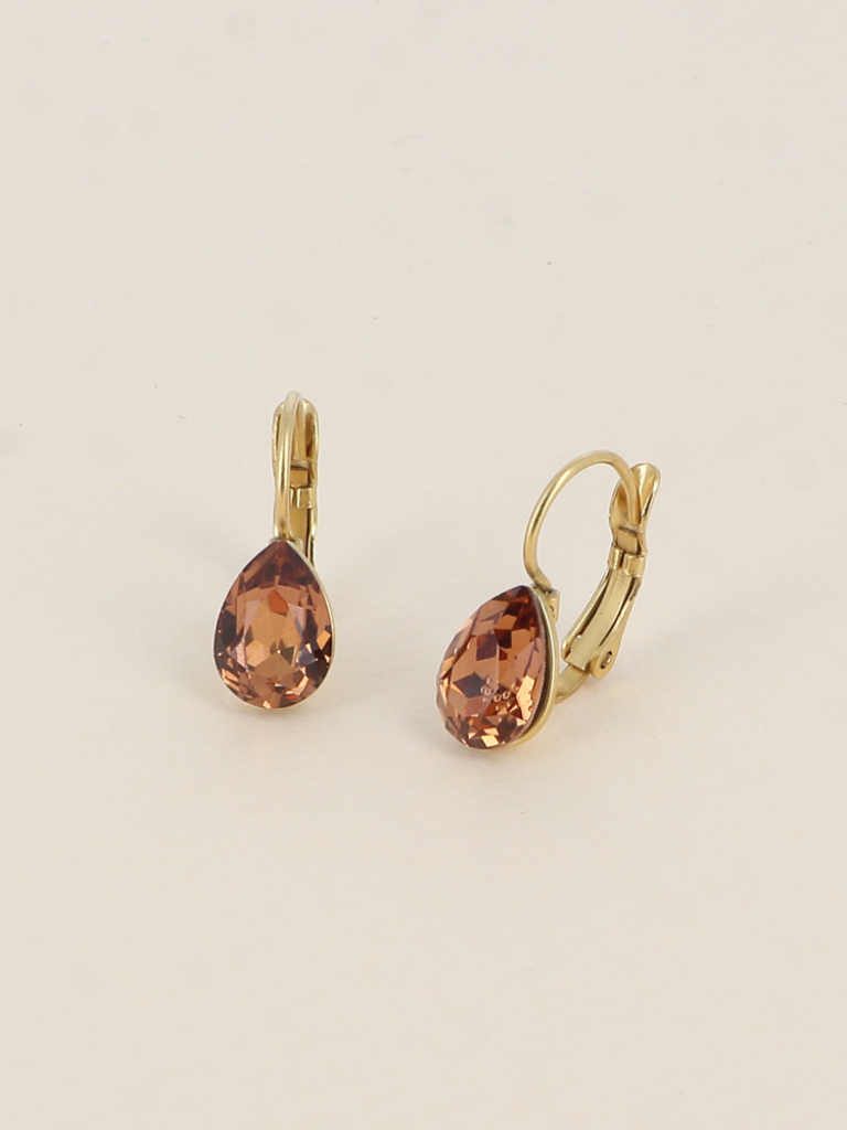 Clara Chestnut Gem Earrings