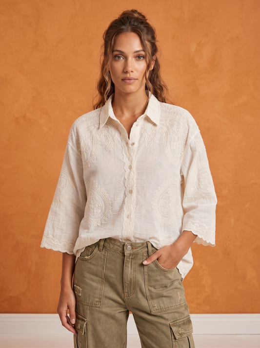 Amelia Embroidered Blouse