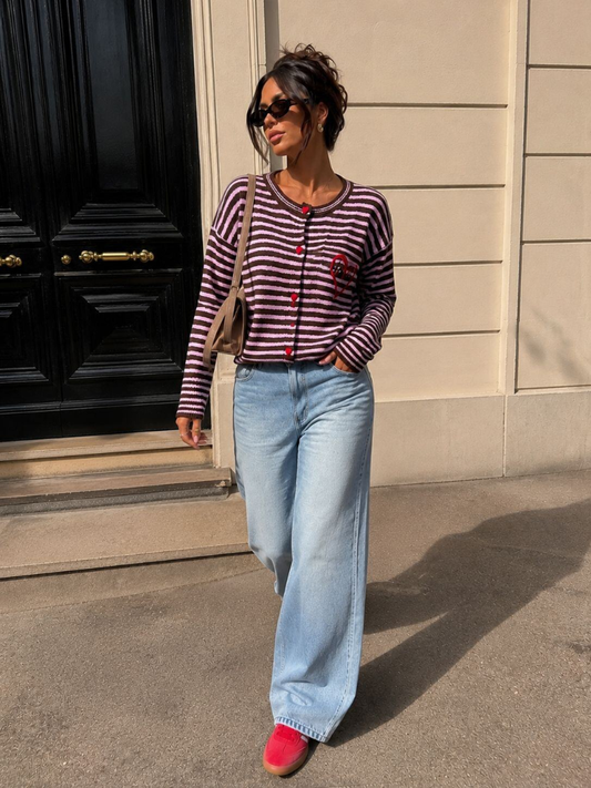 Megan Stripe Cardigan