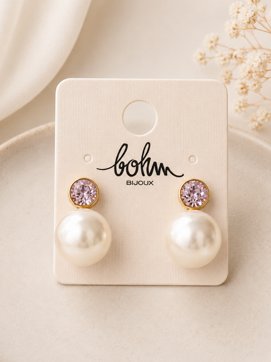 Laura Pink Pearl Earring