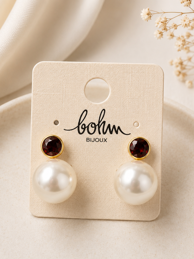 Laura Ruby Red Earring
