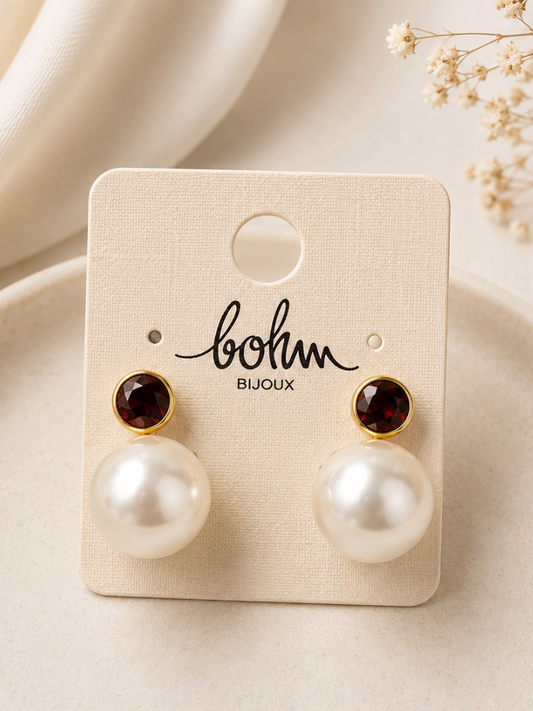 Laura Ruby Red Earring
