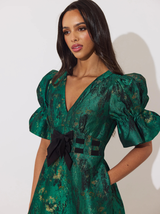 Callie Metallic Skater Dress