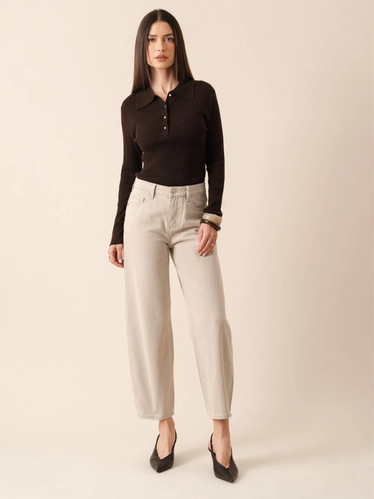 Bony Stone Barrel Leg Jean