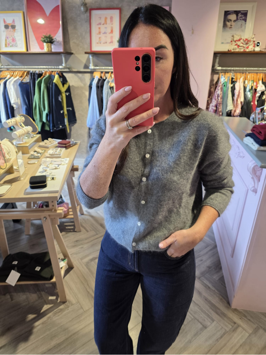 Diana Grey Cashmere Blend Cardigan