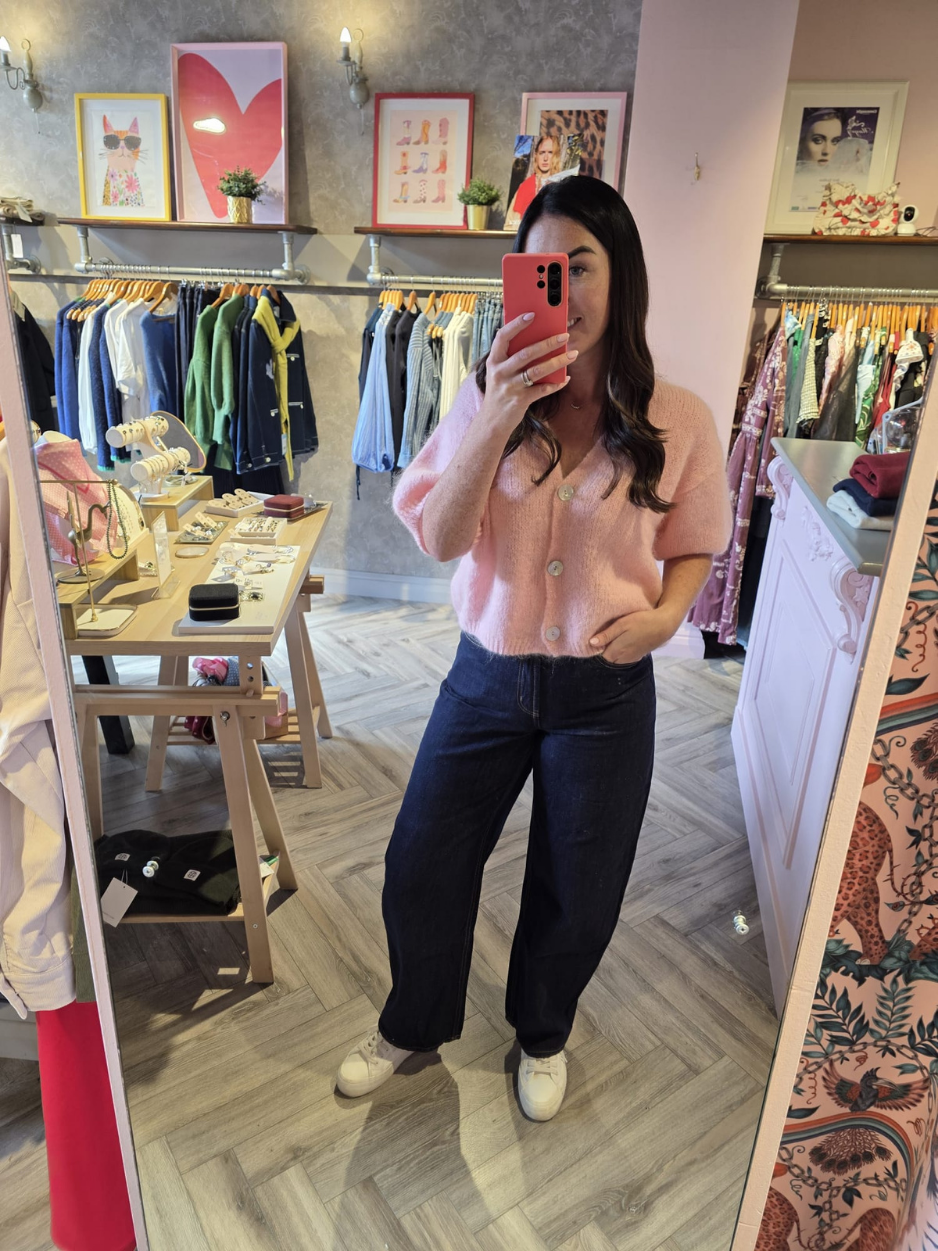 Orlaith Mohair Pink Cardigan