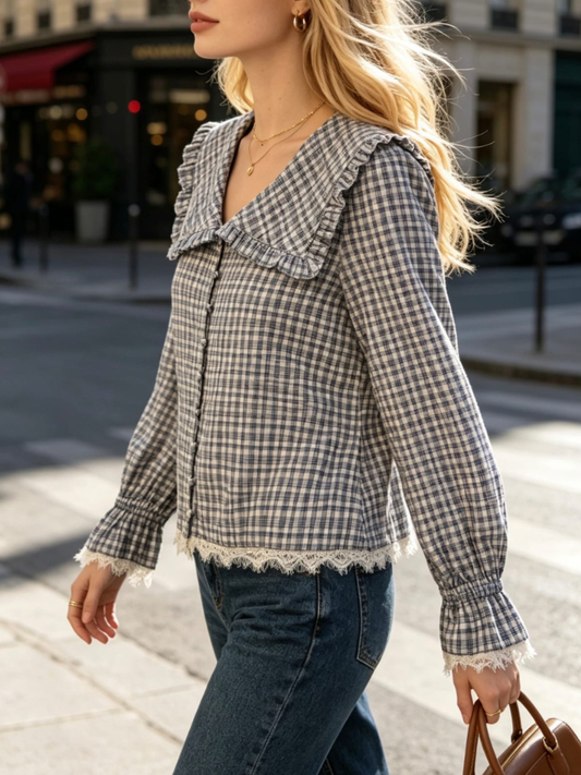 Amy Plaid Blouse