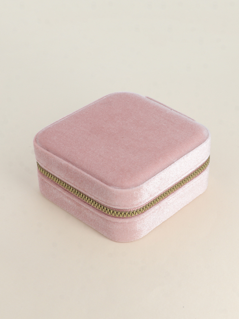 Harmony Pink Velvet Jewellery Box