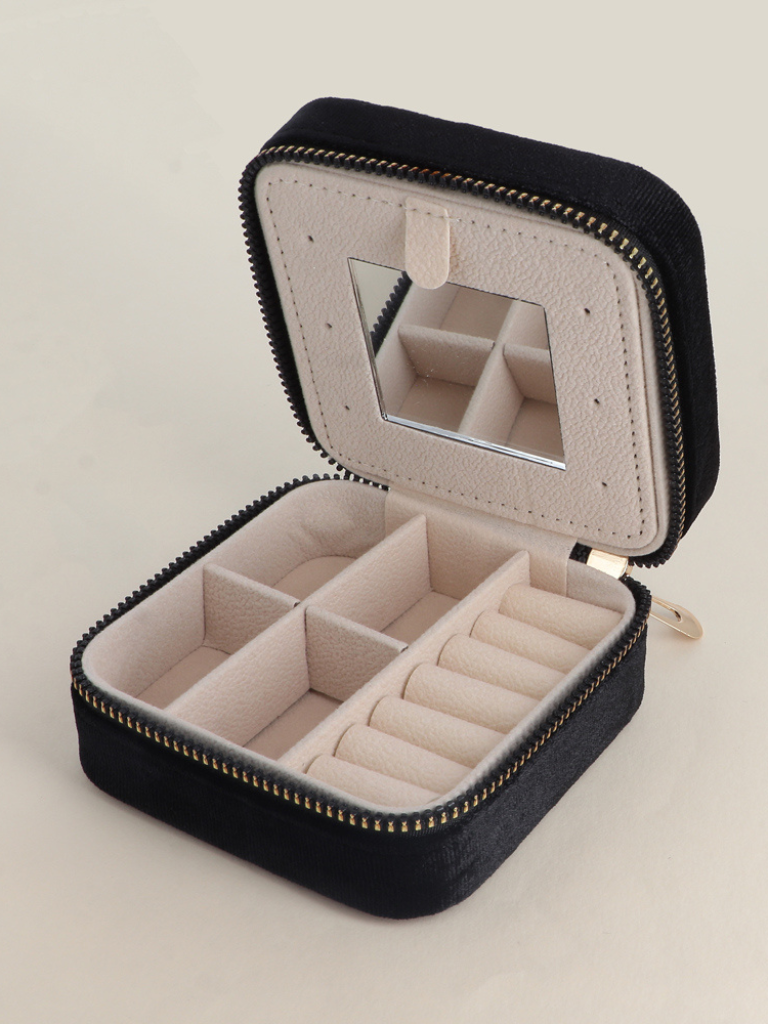 Harmony Black Velvet Jewellery Box