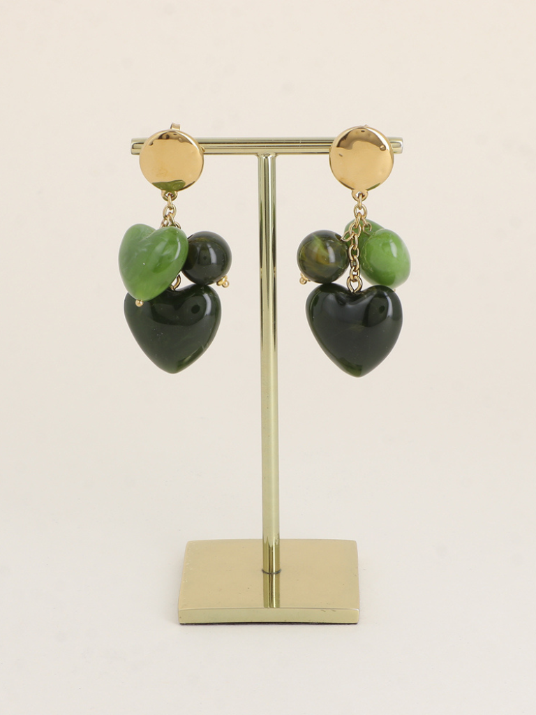 Amour Earrings Green